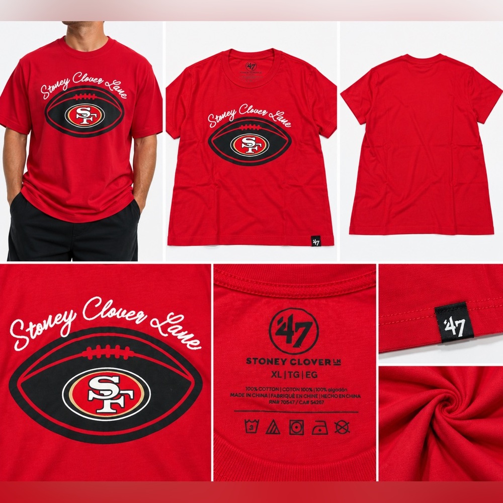 '47 Men’s San Francisco 49ers Red Graphic T‑Shirt - Stoney Clover Lane XL